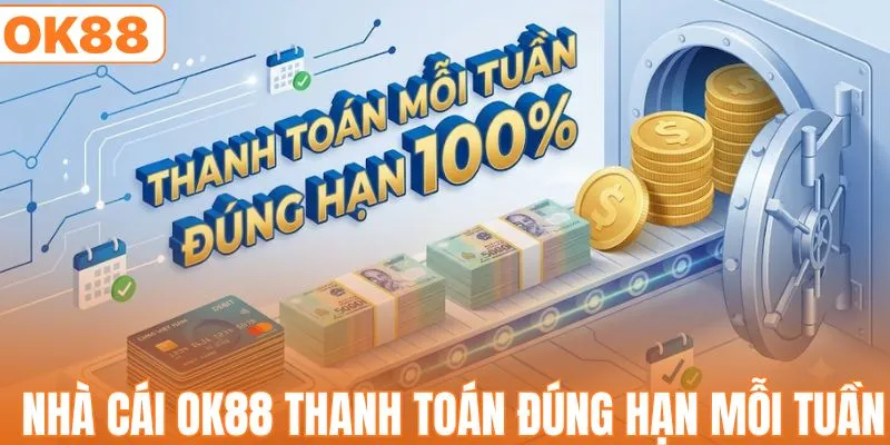 Nhà cái OK88 thanh toán đúng hạn mỗi tuần