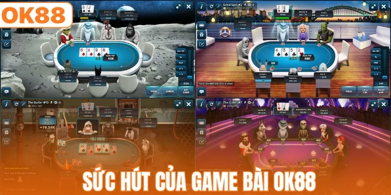 Sức hút của chuyên mục game bài OK88